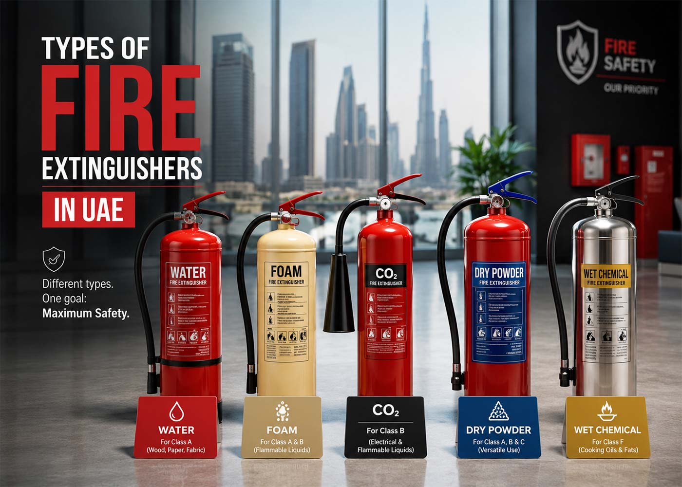 Types of Fire Extinguishers in UAE